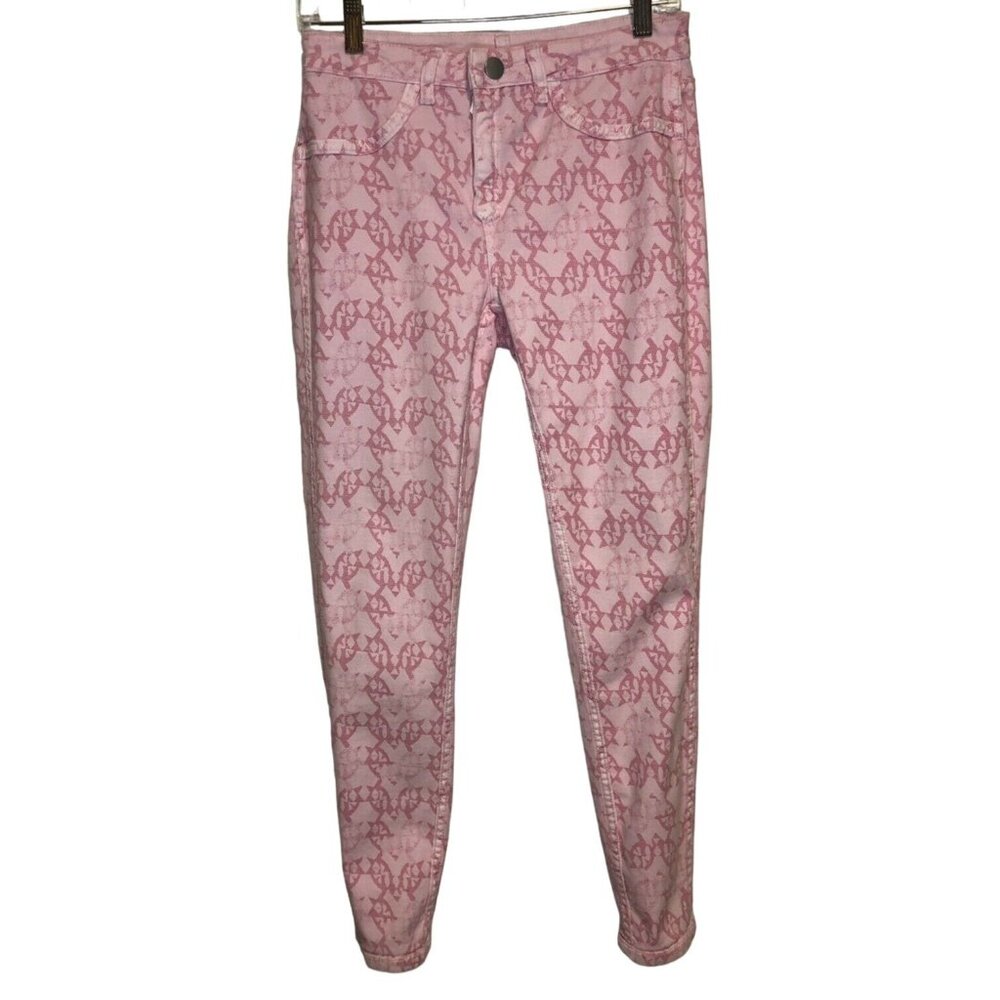 Tribal Jeans Pink Reversible Pink Print Women’s Size 6 - Picture 1 of 7